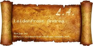 Leidenfrost Andrea névjegykártya